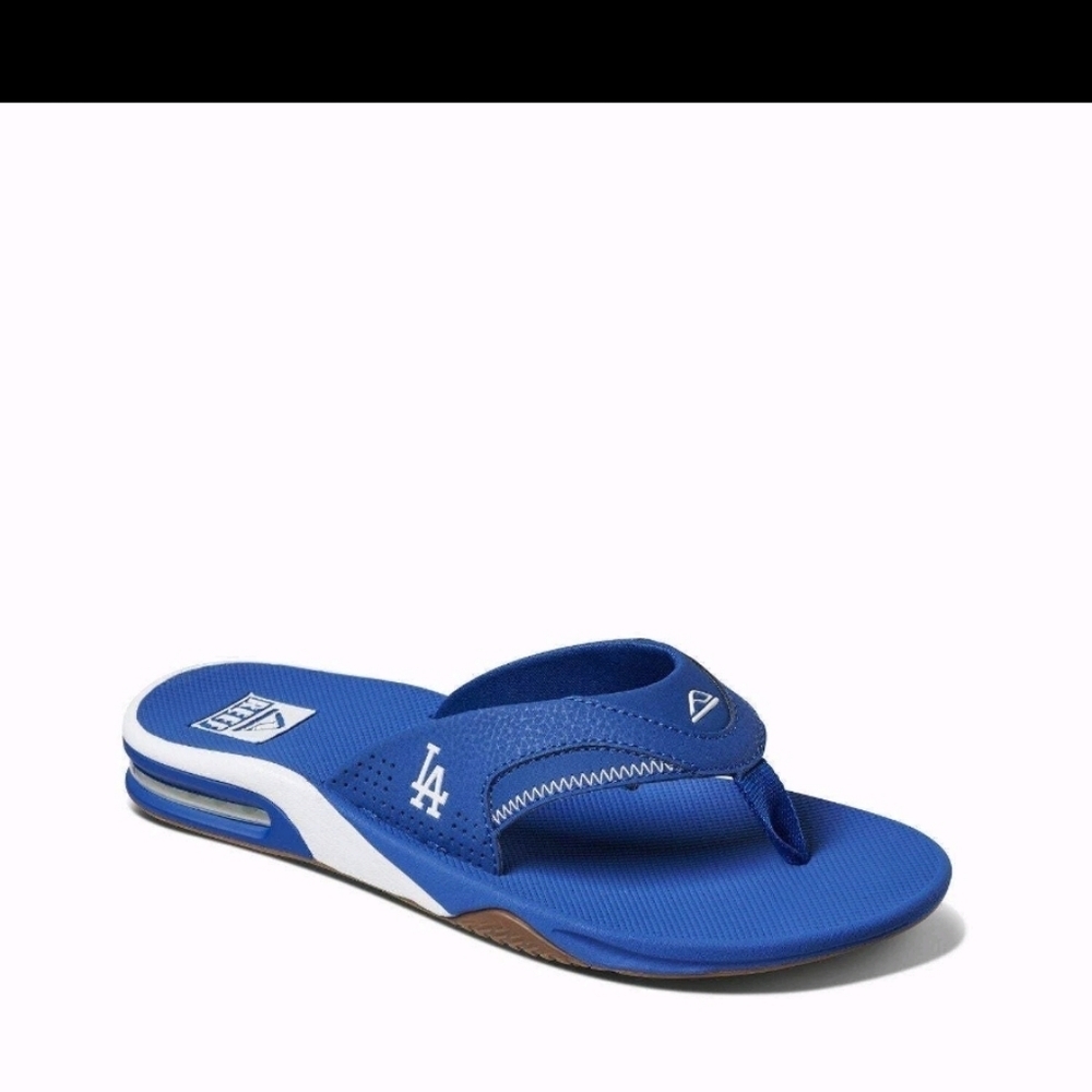 Reef Fanning X MLB Dodgers Flip Flop Sandal Bottle Opener &Superior Arch Support - Picture 3 of 9